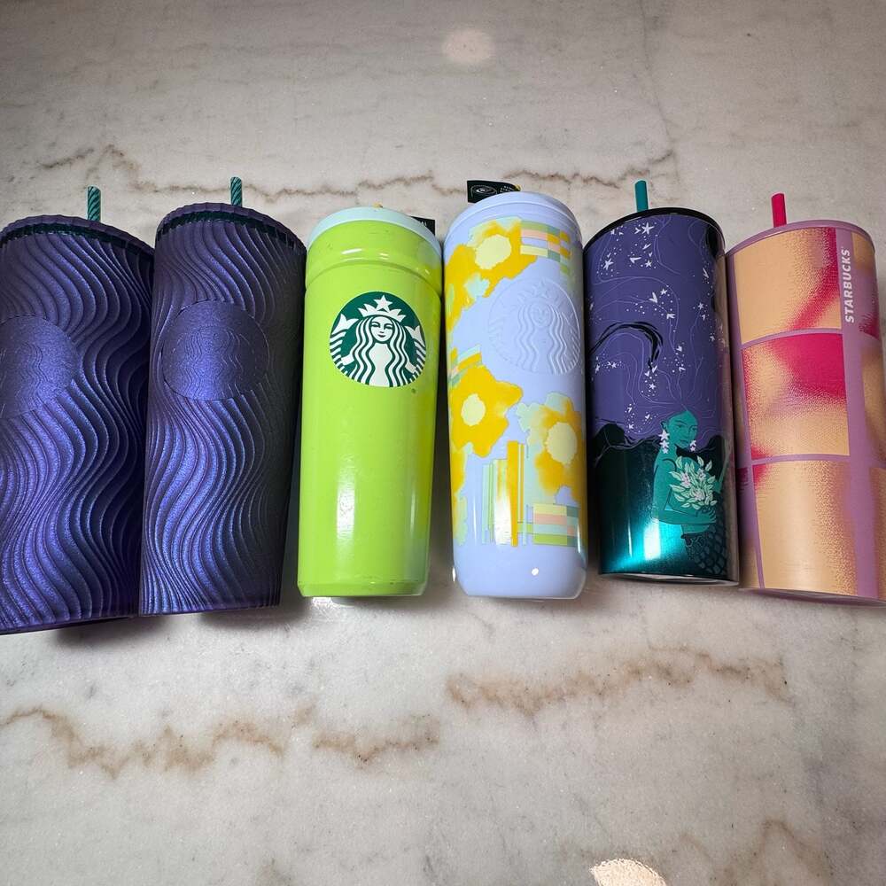 Starbucks Tumbler Lot of 6 Assorted Styles and Colors (crazy deal)